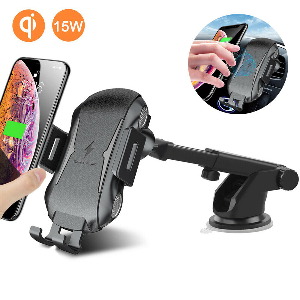 10 W/15 W QI Drahtlose Auto Ladegerät Für iPhone 11/11 Pro/11 Pro Max Schnelle Ladung Luft vent Dashboard Auto Halterung Für Huawei Samsung