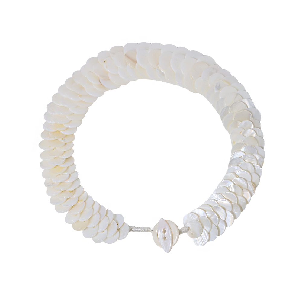 Natuurlijke Zoetwaterparel, Schelp, Visschaal Ketting Retro Paleis Stijl Sieraden Choker voor Moeder Vrouw Vriendin GN0684: Default Title