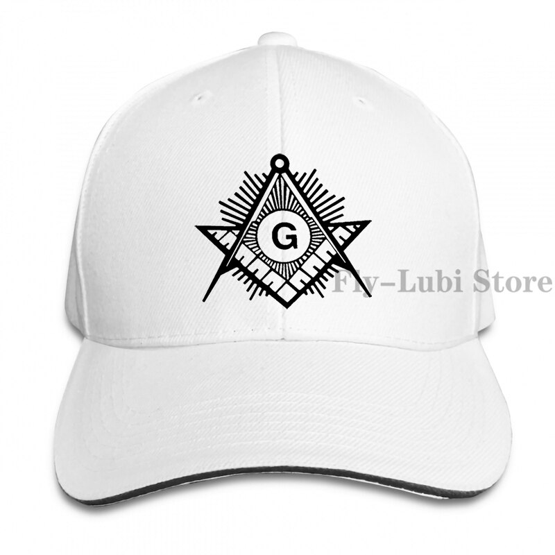 60 Masonic Compass Baseball cap men women Trucker Hats adjustable cap: 1-White