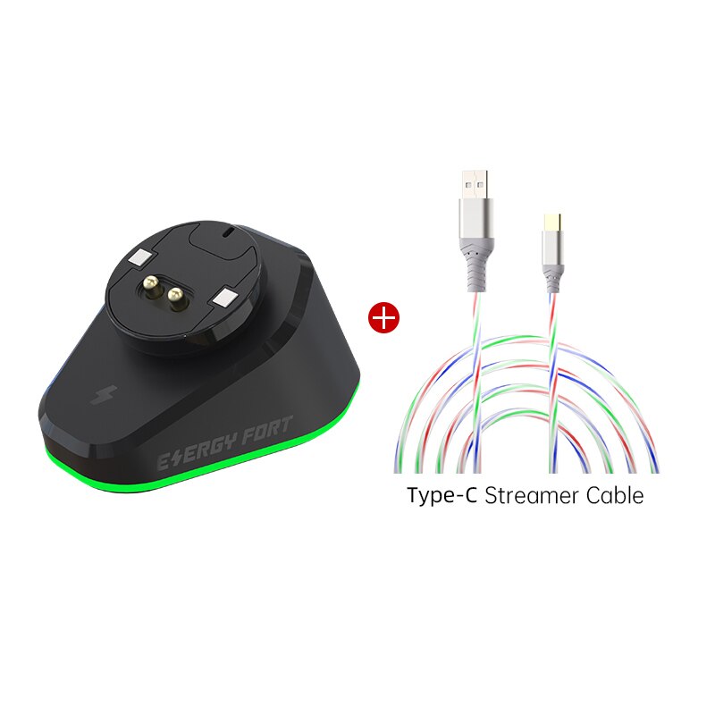 Gaming mus trådløs oplader dock til logitech  g502 lightspeed g pro x powerplay  g703 g903 gpw 2 razer deathadder  v2 naga pro: Med streamer kabel