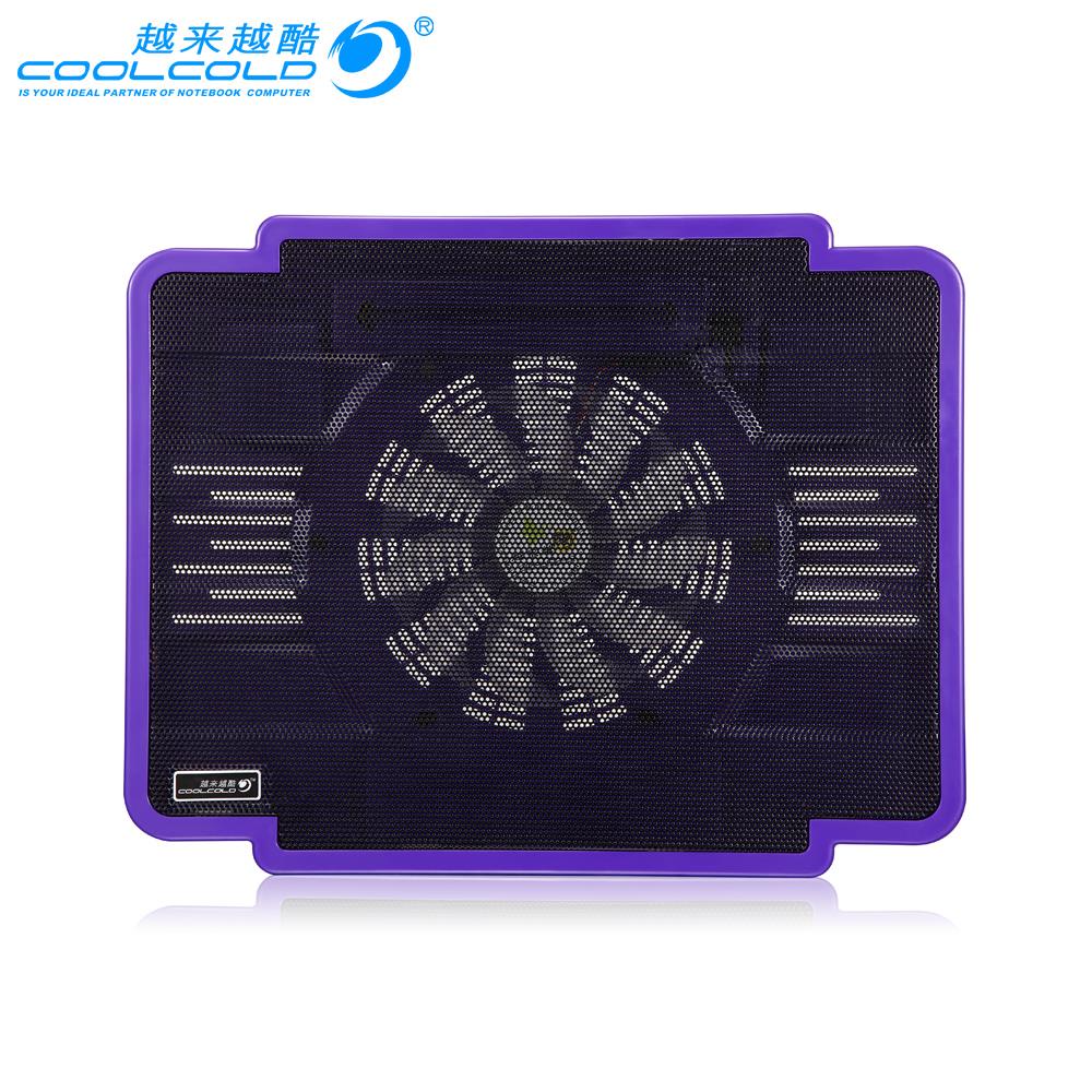Coolcold Laptop Cooling Pad Laptop Koeler Usb Ventilator Licht Notebook Stand Slide-Proof Stand Cooler