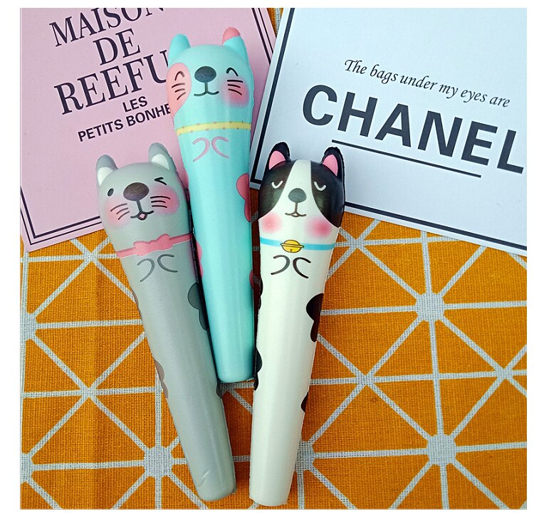 Novelty Soft Squishy Ballpoint Pen Cap Topper Ice cream Unicorn Cat Ballpen Learning Office Stationery Supplier