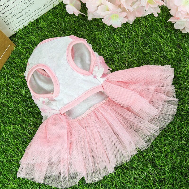 Spring Summer Princess Dress Pet Cat Clothes Small Dog Skirt Sweet Tulle Skirt Chihuahua Yorkshire Lovely Pomeranian