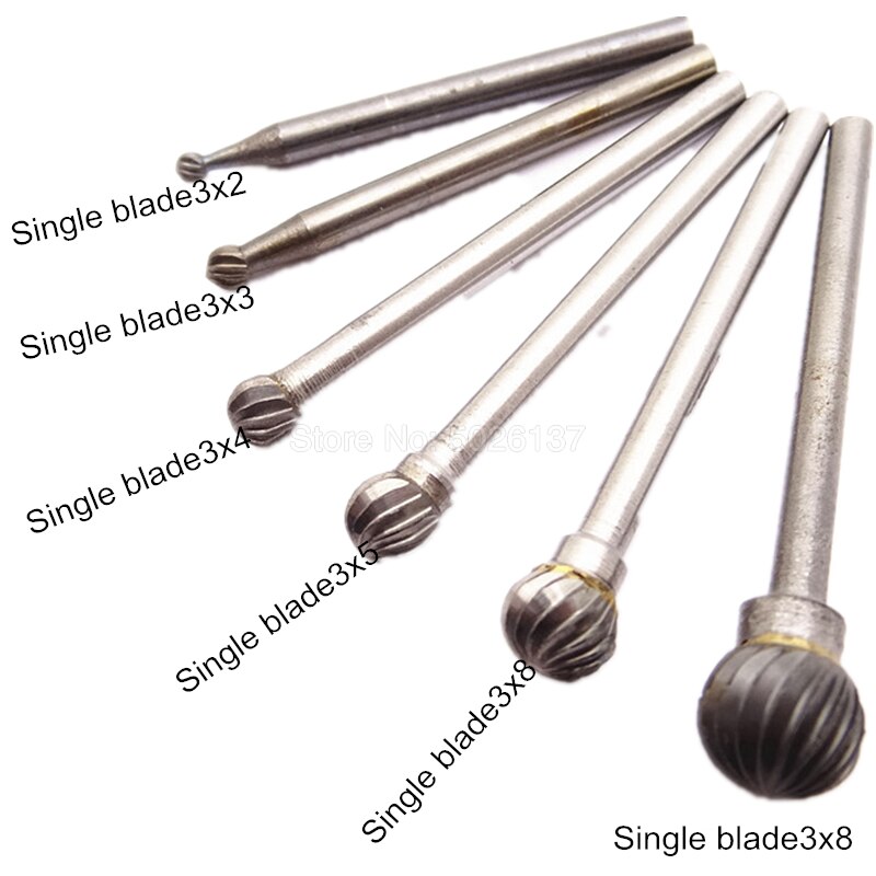 1 Stck Legierung rotierend Datei Runde Single Slot Wolfram Stahl Holz Carving Schleifen Kopf Harten Metall Fräser Konische Langweilig werkzeug