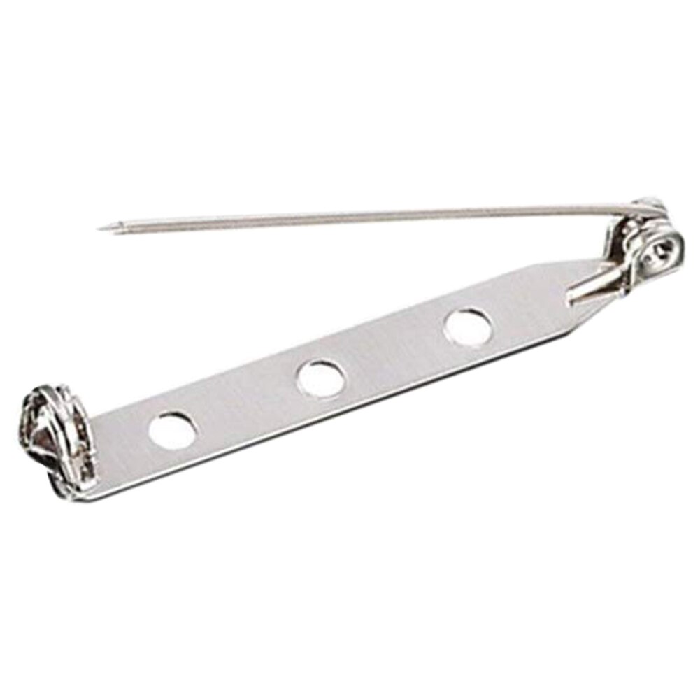 10 Stuks Silver Bar Pins Broche Pin Tone Pin Terug Sluiting Broche 4 Maten 20 Mm, 25 Mm, 32 Mm En 38 Mm Html: 3A