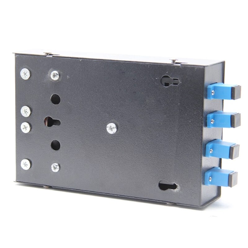 2pcs 4core fiber optic termination box full installed SC FC ST pigtail&amp;adapter SPCC MINI patch panel ftth distribuion ELINK