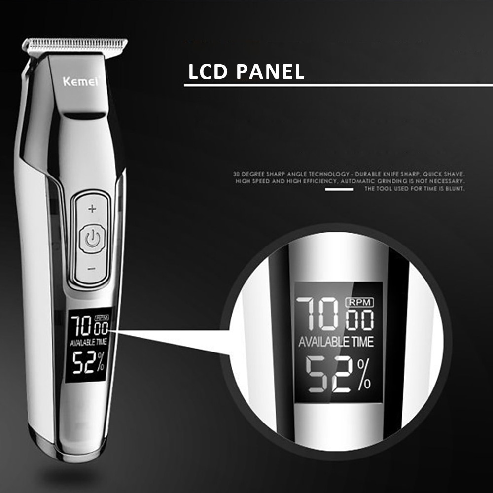 Edging Cutting Machine 0.0mm Keimei Rechargeable Hair Cut Clipper Men Kemel Cordles Kmei Pro Trimmer Electric Trimer Kamei Kemey