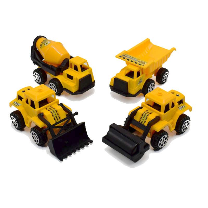 Kids Bulldozer Graafmachine Speelgoed Inertie Schuiven Techniek Voertuig Bulldozer Roller Cement Tank Auto Mini Heftruck Speelgoed Vrachtwagens