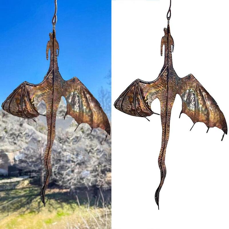 Dragon Wind Catcher Bat Wind Catcher Spinner Sculptures Yard Windmill Garden Ornaments Yard Art Gardening decoration wind chimes
