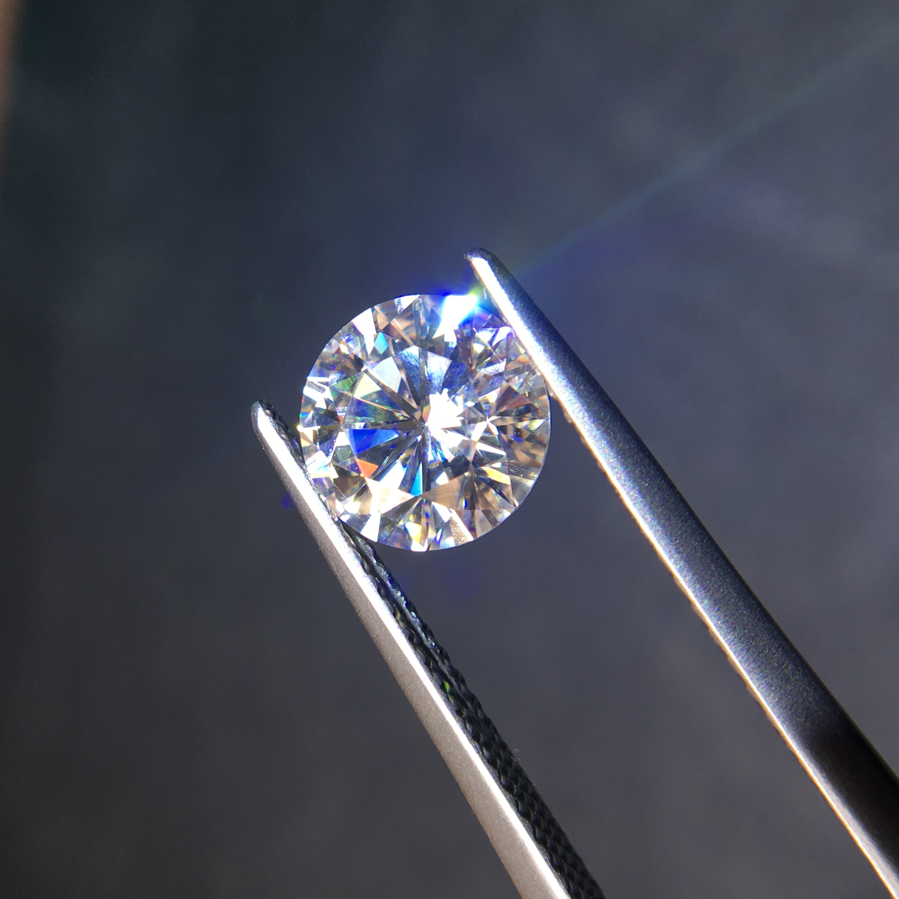 verlieren Moissanite 8mm GH Farbe 2ct Karat runden brillant schneiden VVS1 Ausgezeichnete schneiden Moissanite Prüfung positiv edelstein stein klarheit VVS1