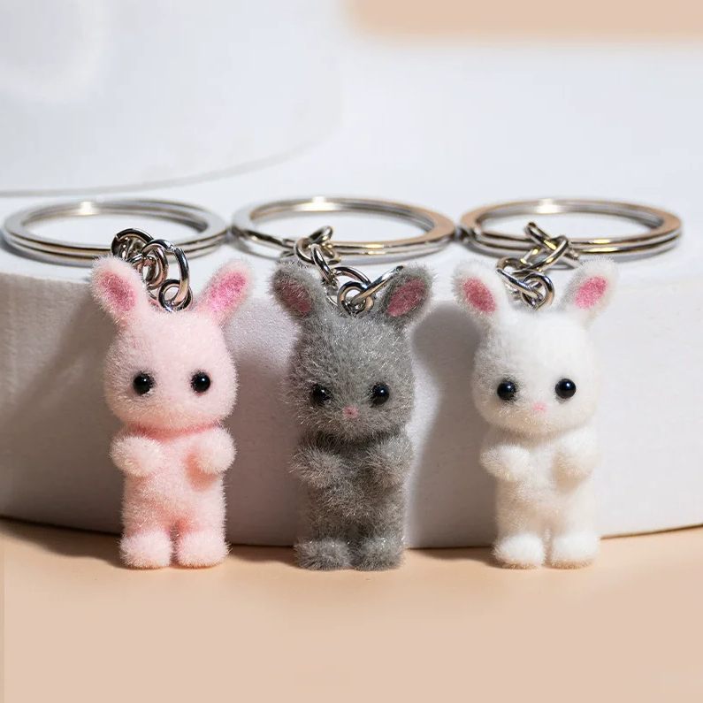 3d tegneserie-flokkende katte og mus-nøgleringe nøglering dyrenøgleringe til kvinder mænd bilnøgler gør-det-selv smykker kawaii kat