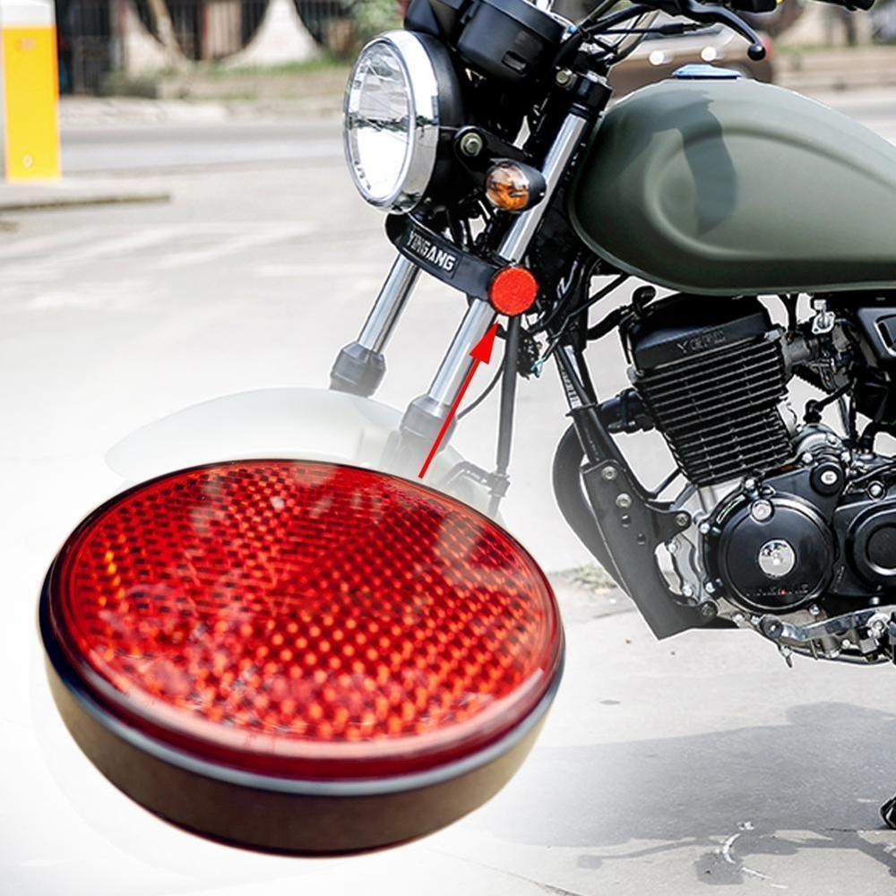 1PC Round reflector Universal Motorcycle ATV Scooter Dirt Bikes Number Round Bolt Reflector Red Orange Plate Screw Reflector