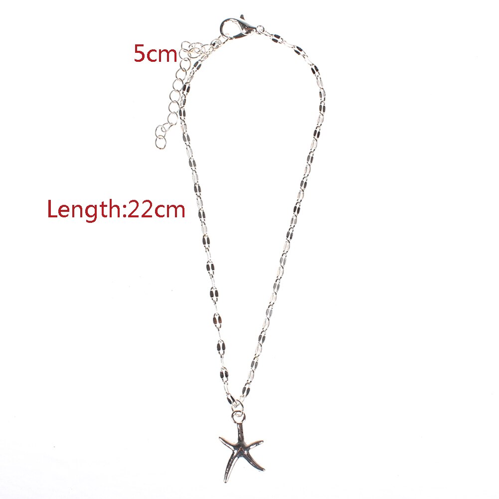 Zeester Chain Enkelband Foot Ketting Sieraden Mode Vrouwen Goud Zilver Plated Zeester Enkelbandje Armband Voet Armband Sieraden