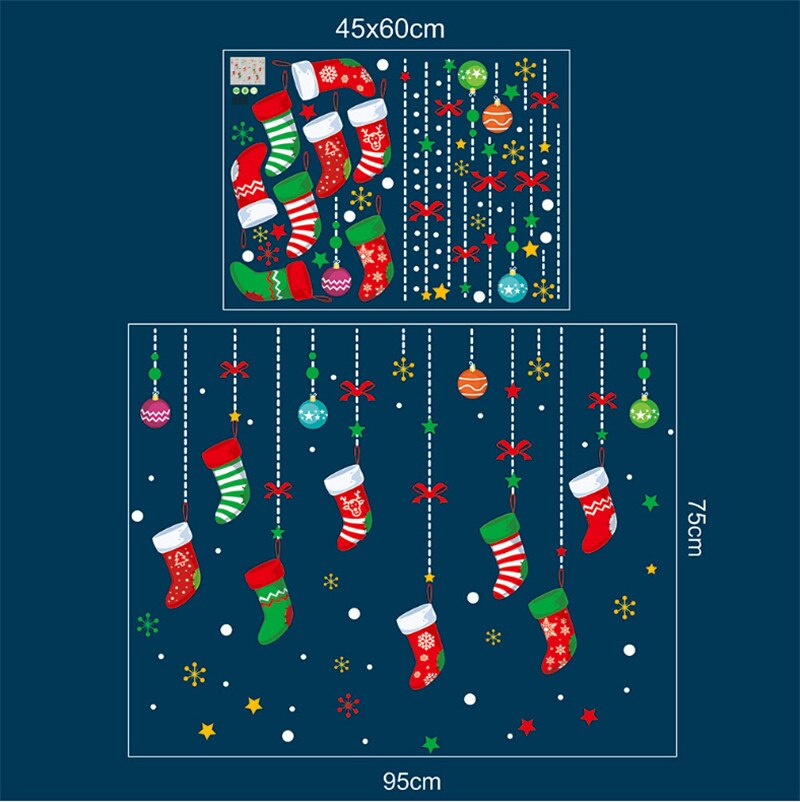 Christmas Vinyl Window Wall Stickers Decal Snowman Removable Home Room Decor: 8