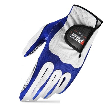 Guantes de Golf para hombre, manoplas deportivas antideslizantes, suaves y transpirables, para mano izquierda y derecha, 5 colores, 1 ud.: Azul / XL