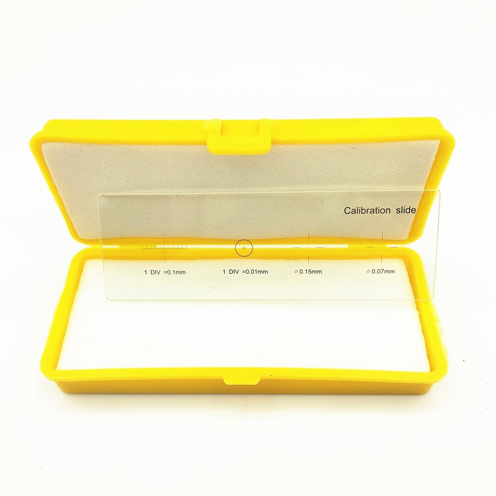 Microscope Stage Micrometer Calibration Slide with 4-Scales and 0.01mm Multifunctional Reticle Calibrating Ruler