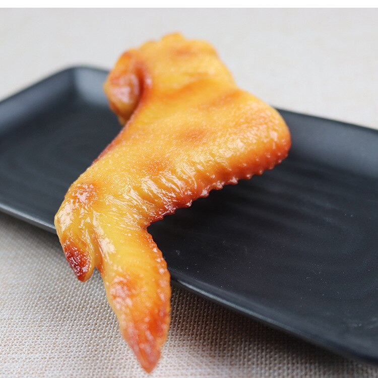 2pcs Festive Artificial PVC Simulated Chicken Wing Leg Model Roast Decorations Foods