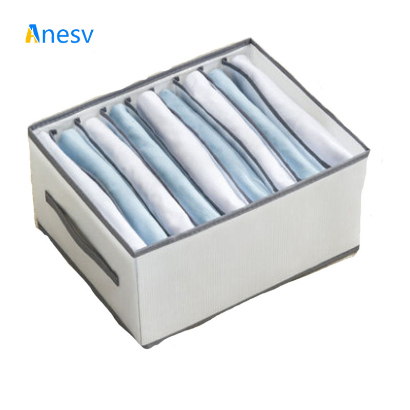 Faltbare hosen kleidung lagerung artefakt trennung finishing box schlafsaal nacht kleiderschrank transparent harte bord lagerung: Rot