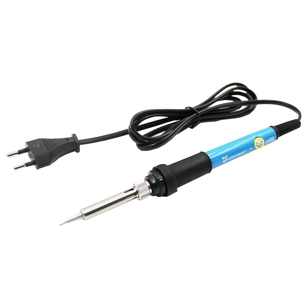 Fer à souder électrique 60W – Température réglable 200-450°C – Temps de chauffe 1-3 min – 5 pointes pour circuits imprimés et électronique