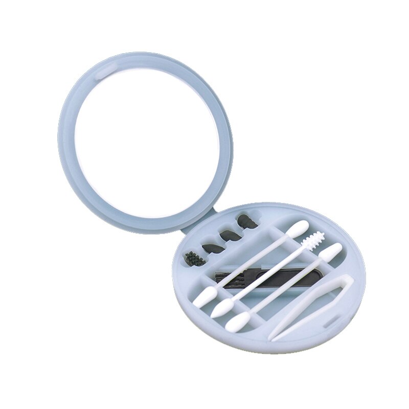 ！6 Colors Reusable Cotton Swab Ear Cleaning Silicone Washable Makeup Swabs Sticks Soft Flexible Make Up Tools Kit: white