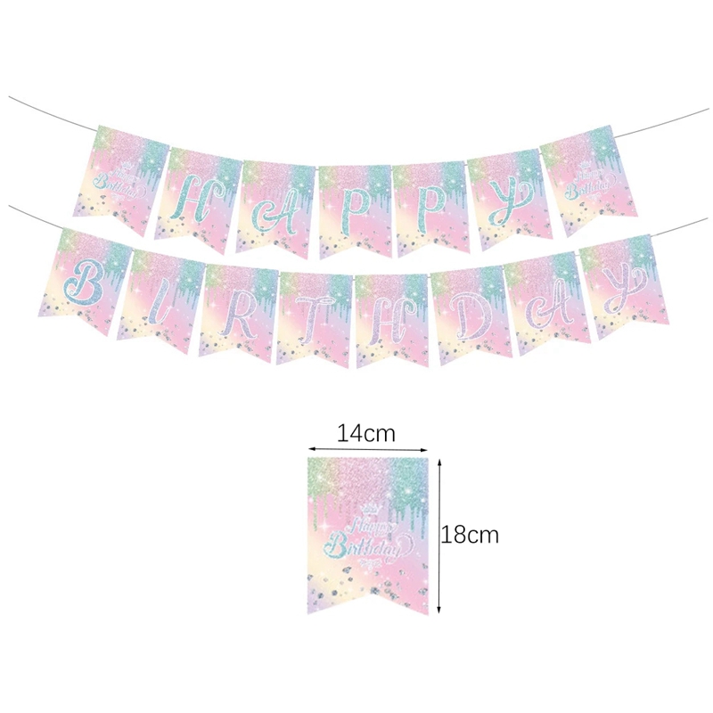 Iridescent Diamond Disposable Tableware Set Paper Plate Cup Napkins Girls Kids Birthday Party Decoration Supplies Baby Shower: DEEP BLUE