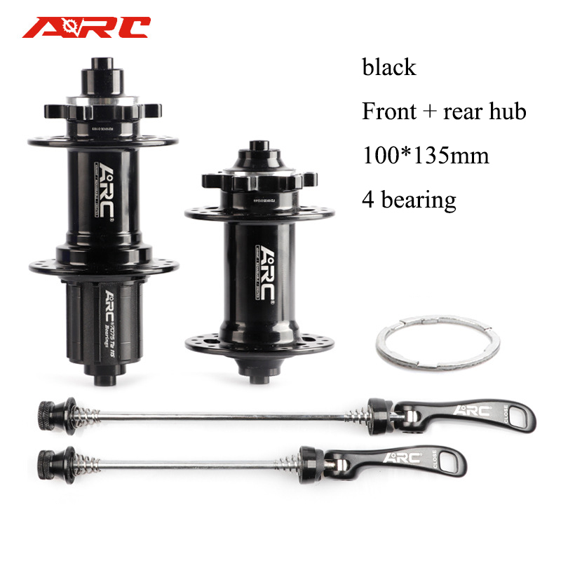 ARC MT005 MTB Hub 32 Hole 8-11Speed 100x135mm 4 Bearing Bike Hub Quick Release Bucket Shaft Hub 4 Claws Bicycle Accessories Part