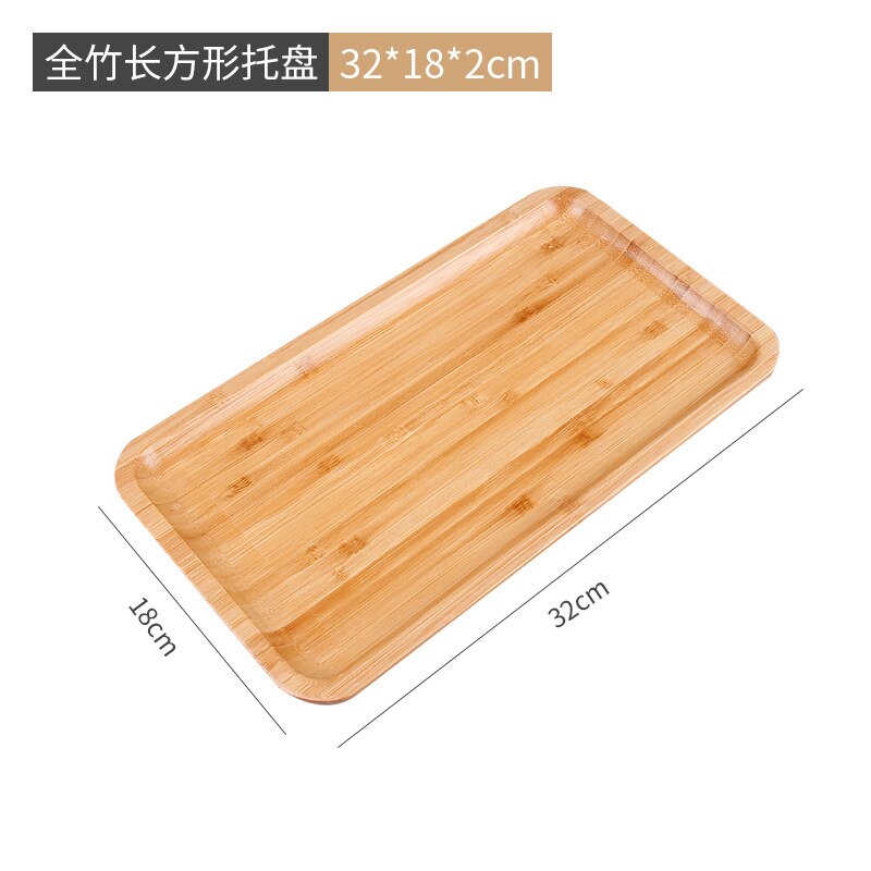 Bamboo Tray Home Restaurant Tea Set Tray Hotel Rectangular Refreshment Tray Simple Japanese Bamboo Fruit Tray Tea Tray: C4