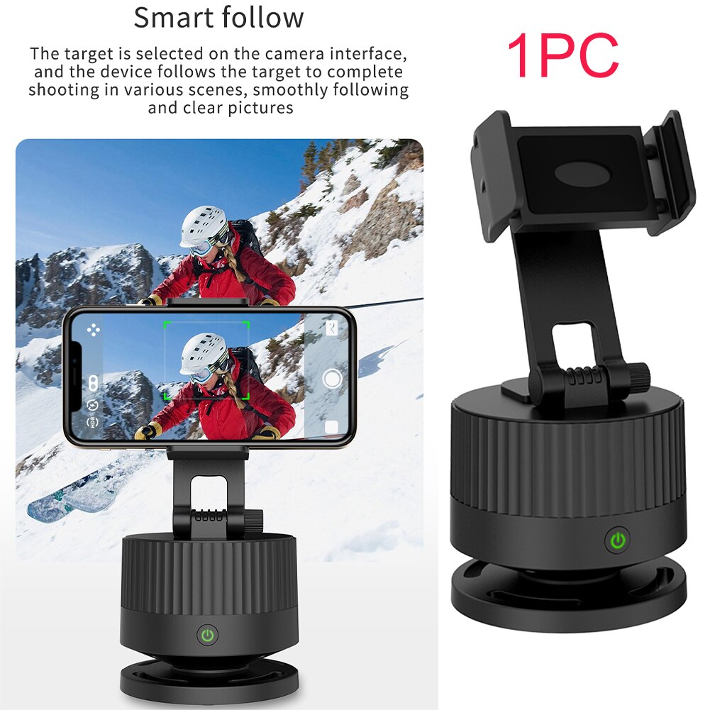 Gimbal Stabilizer Hands Free Photography Blogger Desktop 360 Degree Rotation Auto Face Tracking Smart AI Composition Universal