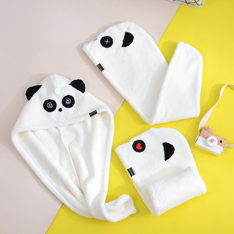 Hair Towel Wrap Turban Microfiber Drying Bath Shower Head Towel with Buttons, Quick Magic Dryer, Dry Hair Hat, Wrapped Bath Cap