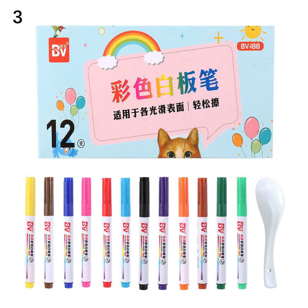 Children's Floating Magic Water Drawing Whiteboard Markers Magical Water Painting Pen Colorful Mark Pen Doodle Pen: 3