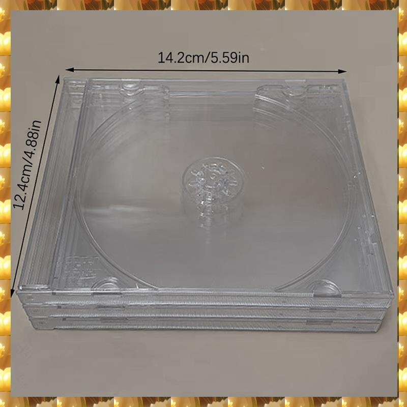 Electronexus-Transparente Kunststoff-CD-/DVD-Hülle, einteiliger Disc-Aufbewahrungsorganisator, Albumbox für Medienschutz, transparentes Kunststoff
