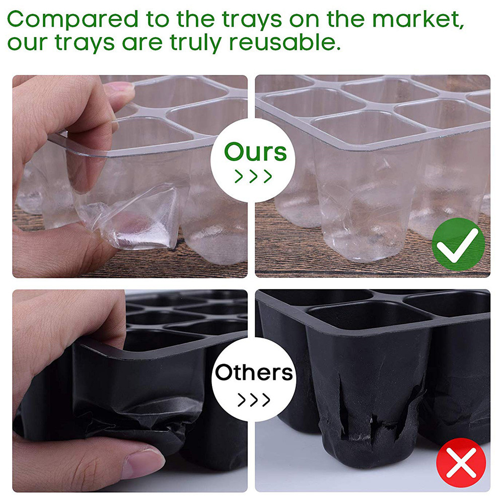 Cell Module Seed Tray Inserts 6 Cells Hole Plant Tray Insert Propagation Seeds G... – Vicedeal