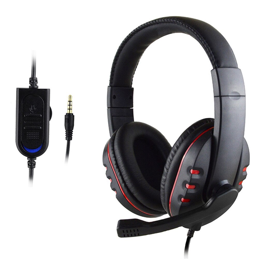 Gaming Headset Voice Control Wired HI-FI Sound Headset Headband Headphone 3.5mm Surround Stereo with HD Mic: Default Title
