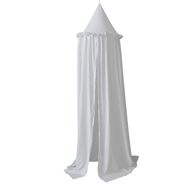 Auvent suspendu pour lit d&#39;enfant,rideau de princesse à suspendre, pour lit à baldaquins, canopée en dôme rond pour bébé, tente de jeux, décoration pour la maison, suspension: white