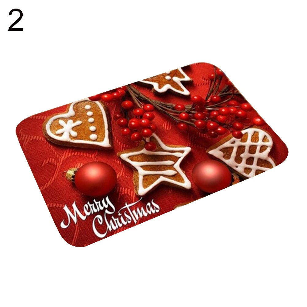 Noël père noël renne bonhomme de neige anti-dérapant paillasson tapis de sol tapis salle de bain: 2