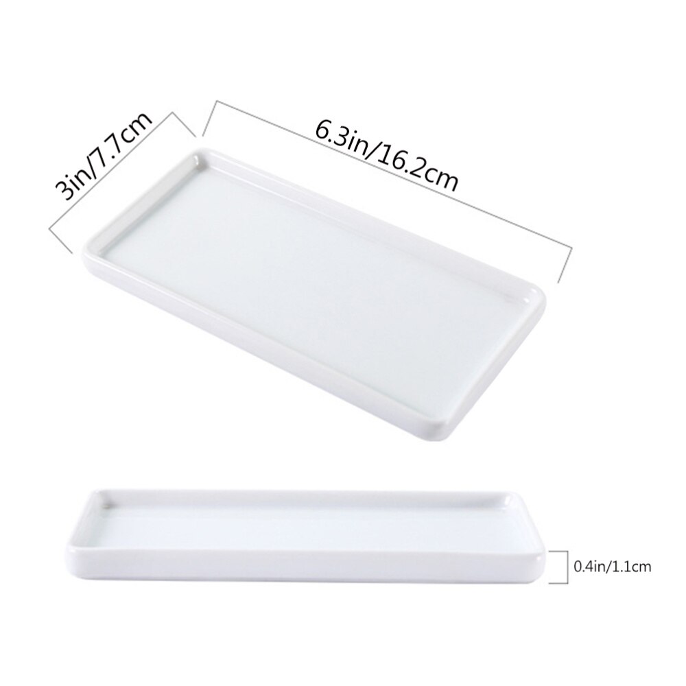 1/2pc Rectangle Porcelain Tray Bathroom Ceramic Base Storage Trays Sanitary Storage Pallet Delicate Bathroom Supplies Toothbrush
