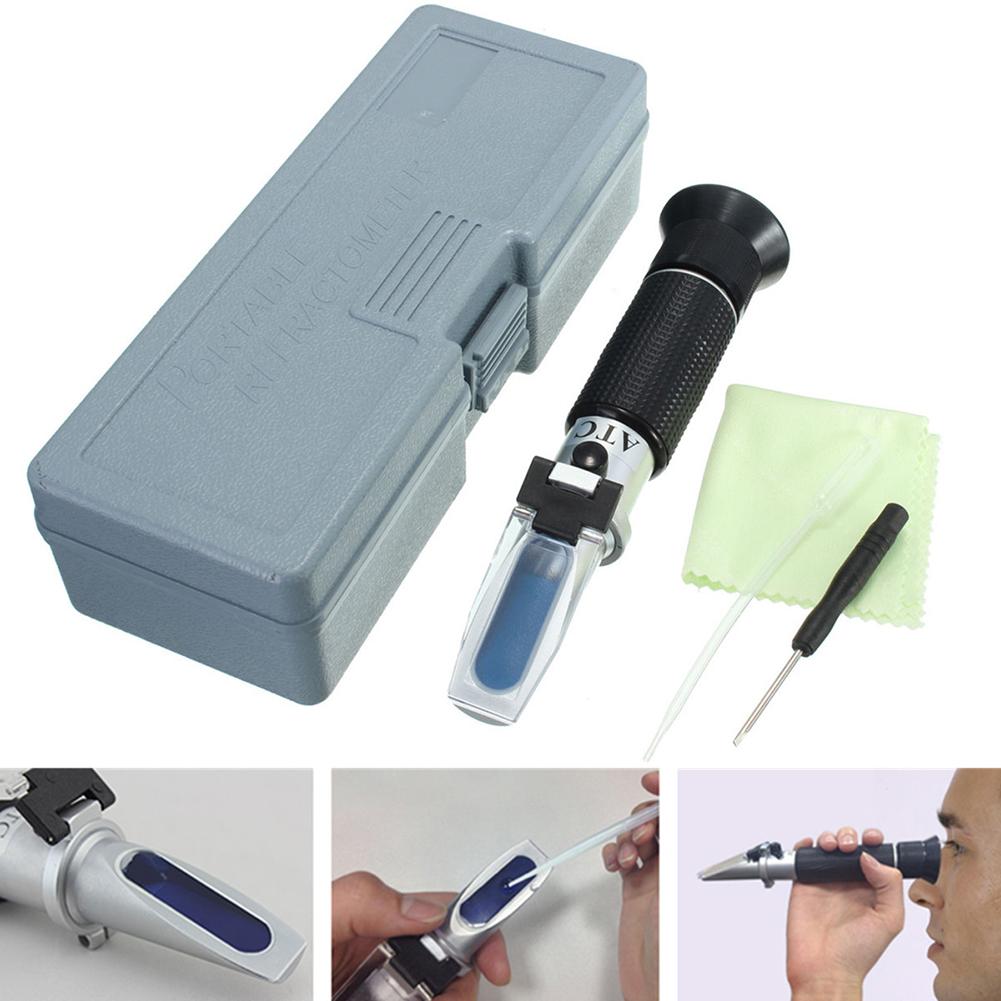 4 in 1 ATC Refractometer Antifreeze Coolant Tester Engine Fluid Propylene Ethylene Glycol Detector Car Clean Battery Test