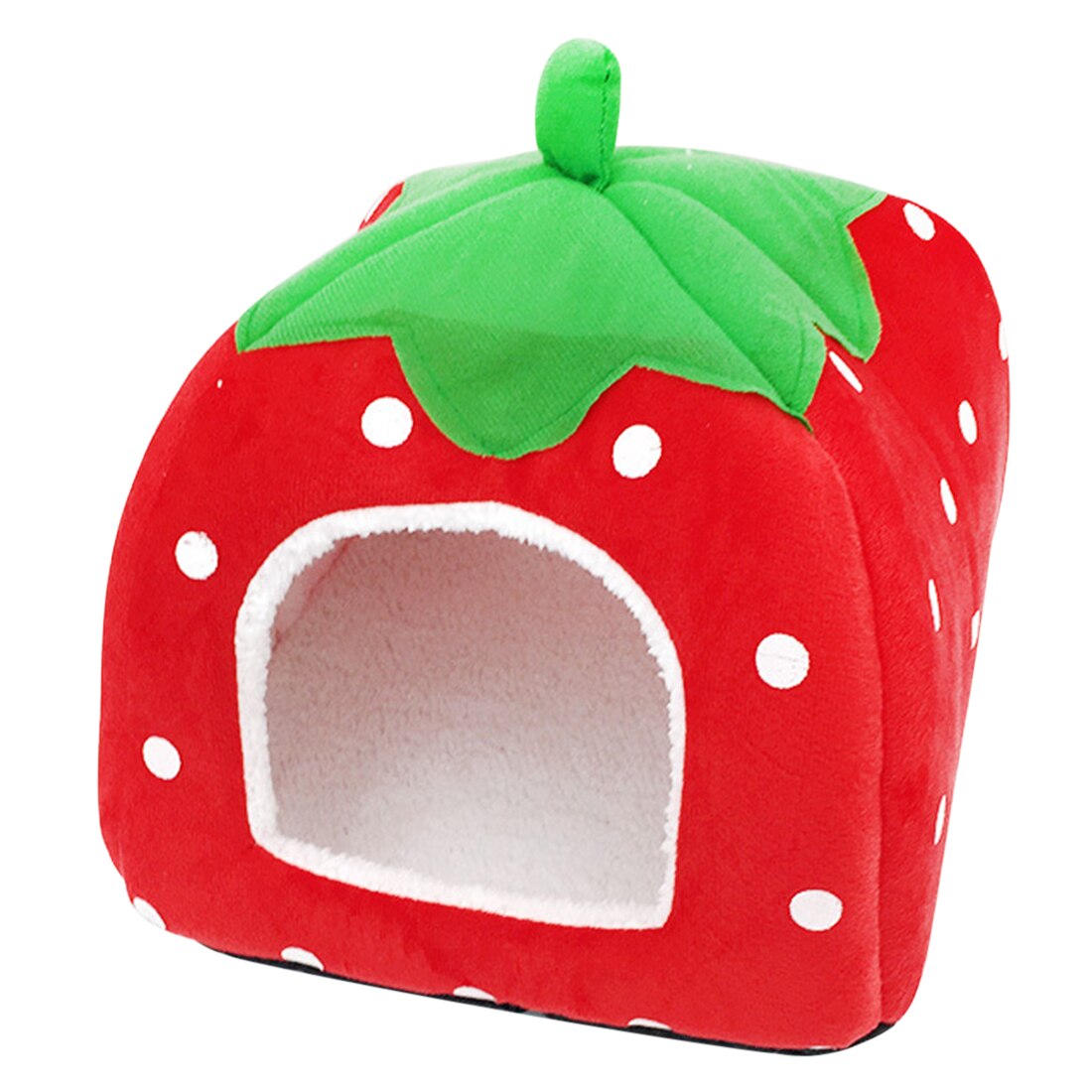 Pop Hamster Cage Toys Small Foldable Pet Animal Guinea Pig Bed Strawberry House Nest Winter Warm Squirrel Rabbit Chinchilla Rat: Red / XS