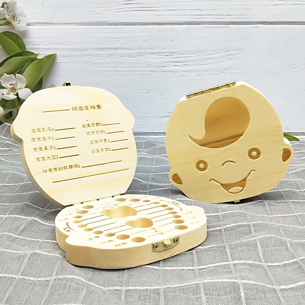 Houten Baby Houten Baby Box Kids Tand Opbergdoos Navelstreng Lanugo Organizer Melk Verzamelen Herinneringen Besparen