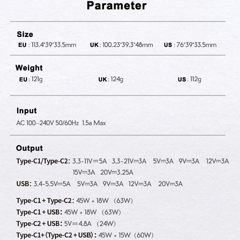 Portable 65W GaN Charger Fast Charging 4.0 QC3.0 Type C PD USB Charger For SAMSUNG S10 S20 Xiaomi iPad Macbook Laptop