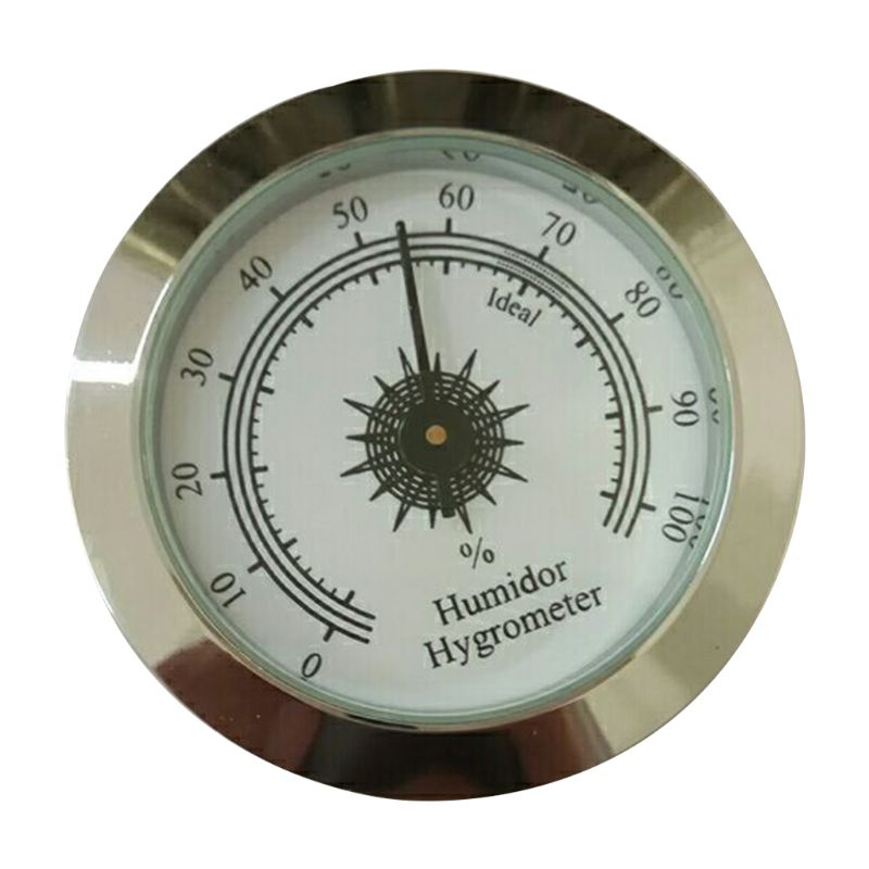 Round Analog Hygrometer for Cigar Humidor Guitar Cabinets 50mm Diameter