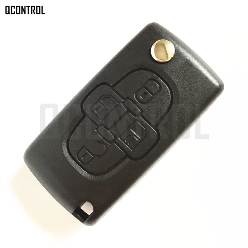 QCONTROL 4 Knoppen Auto Afstandsbediening Sleutel voor Citroen C8 CE0523 met ID46 (7941) chip HU83/VA2 Blade 433MHz ASK/FSK Signaal