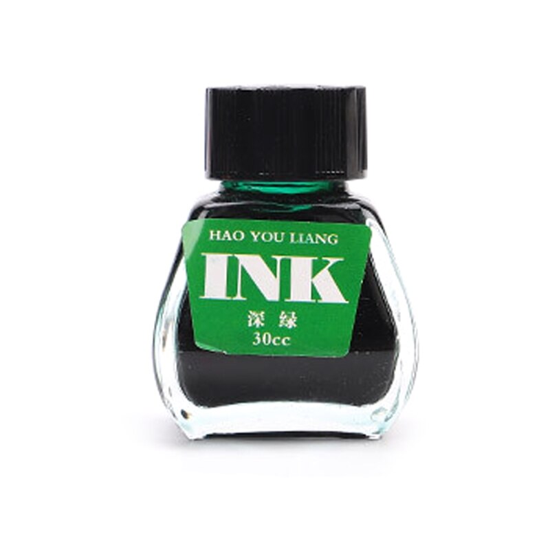 Fountain Pen Ink Bottle 15 Colors 30ml Ink Bottle for Beginners Kid Home Office School Writing Drawing Art Illustrations: dark green