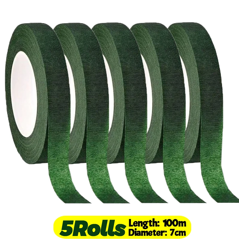 1/20 rollos de cintas florales de ramo verde, cinta autoadhesiva de papel para envolver estambres, decoración de flores DIY para accesorios de de boda de floristería: Azul