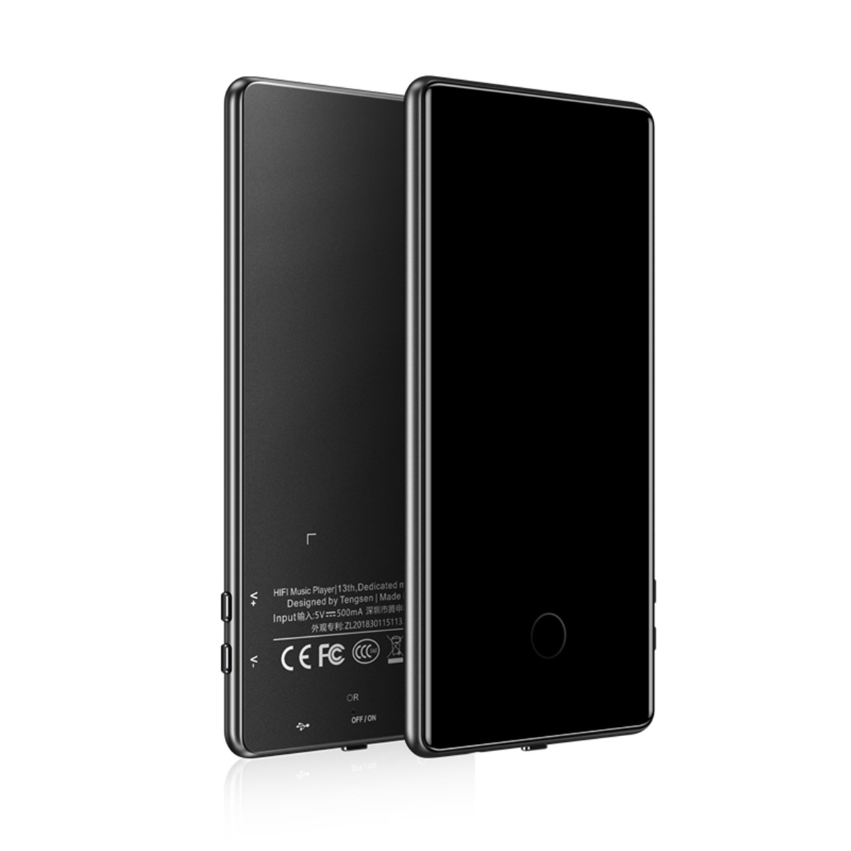 IQQ C18 MP3 Player - 16GB - 3.0" Screen - Bluetooth 5.0 - Lossless Audio - FM Radio - E-book - Voice Recorder: Black