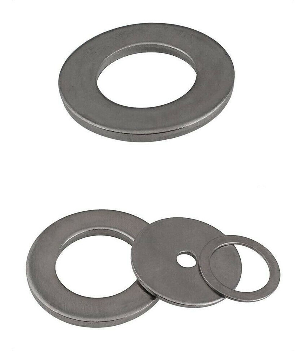 1#_304 ultradunne metalen pakking, verdikte / verbrede vlakke ring  m6-m12