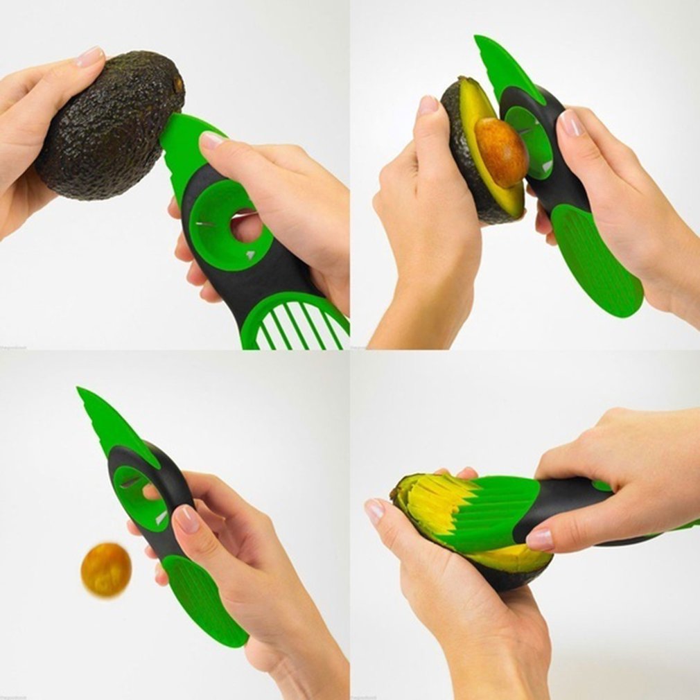 3 In 1 Duurzaam Gebruik Avocado Separator Avocado Gesneden Fruit Mes Comfortabel Avocado Slicer Keuken Koken Gadgets