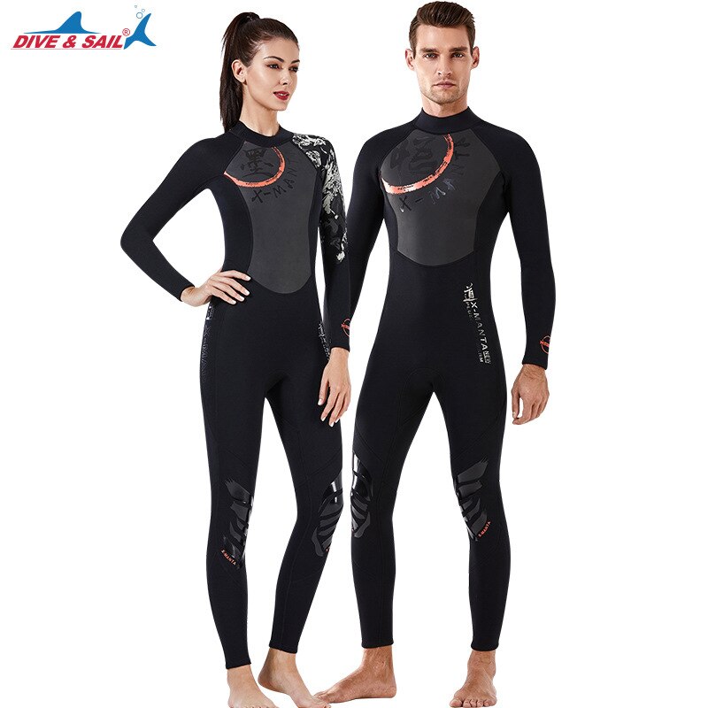 Men’s Women’s 3mm Neoprene Full Body Wetsuit Super Stretch Perfect for Surfing, Diving, Snorkeling, All Water Sports Long Sleeve