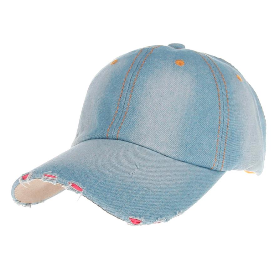 Womens Jean Sport Hoed Casual Denim Baseball Cap Zonnehoed Zomer mannelijke en vrouwelijke denim baseball cap casual hoed
