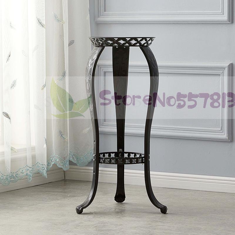 Flower rack rack home office living room balcony green dill wrought iron flower stand floor European bonsai flower stand: Height 80cm 2